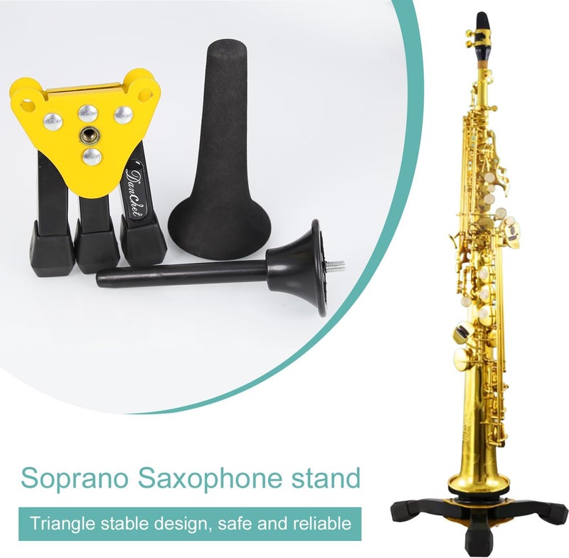 Danchet Foldable Portable Soprano Saxophone Stand, Sax Tripod Holder, Portable Soprano Saxophone Stand… - Image 3